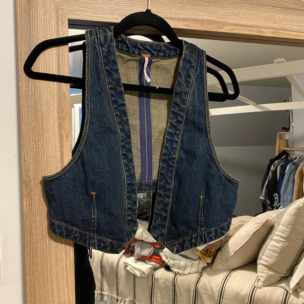 Free People Denim Vest